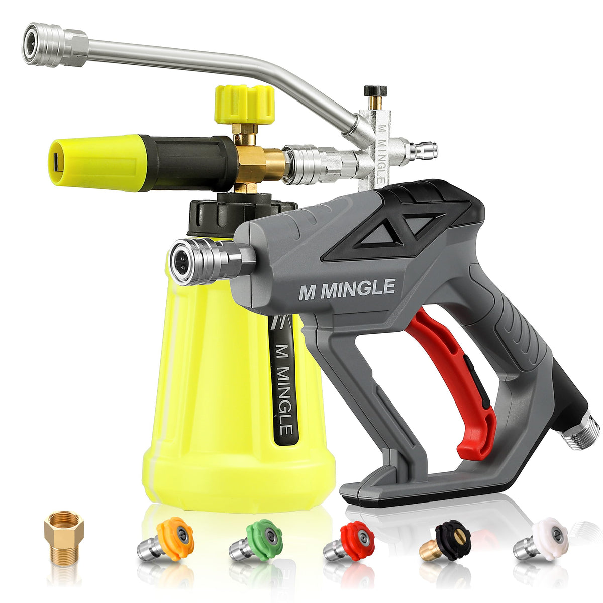 M MINGLE Pressure Washer Gun front view with ergonomic handle