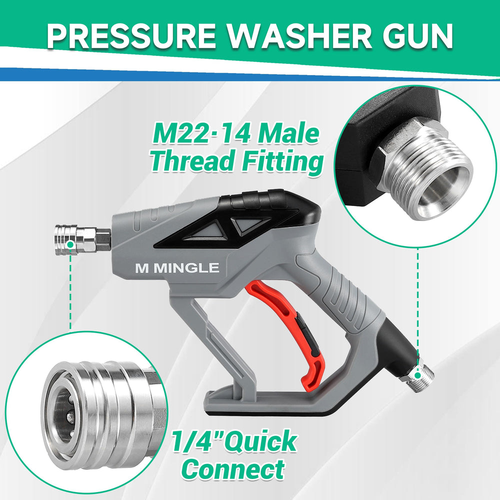 M MINGLE Pressure Washer Gun parts and accessories layout