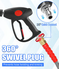 M MINGLE Pressure Washer Gun showing 5 nozzle tips