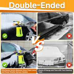 M MINGLE Pressure Washer Gun with dual connector in action
