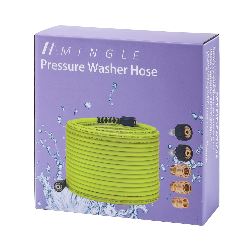 M MINGLE Pressure Washer Hose 50 FT with adapters included