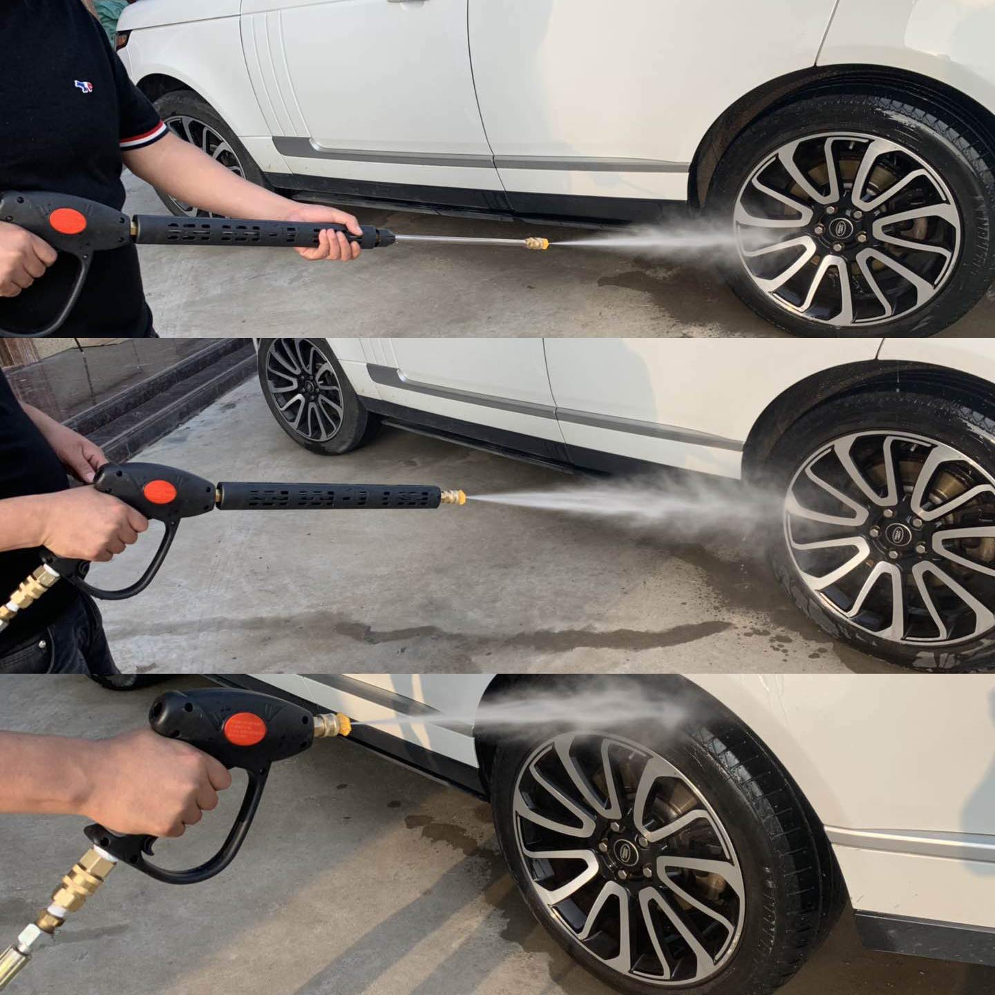 M MINGLE Replacement Pressure Washer Gun showing trigger lock feature