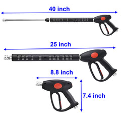 M MINGLE Replacement Pressure Washer Gun with five spray nozzle tips
