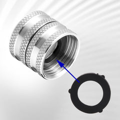 M MINGLE stainless steel garden hose adapter set on white background