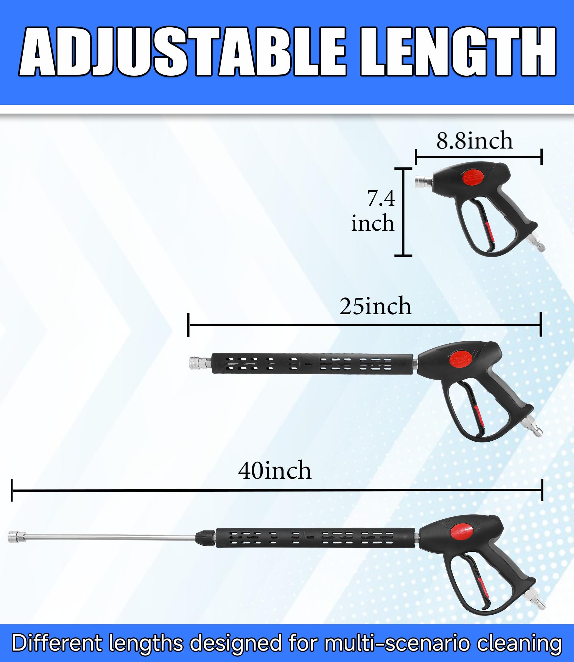 M MINGLE Swivel Pressure Washer Gun with safety lock