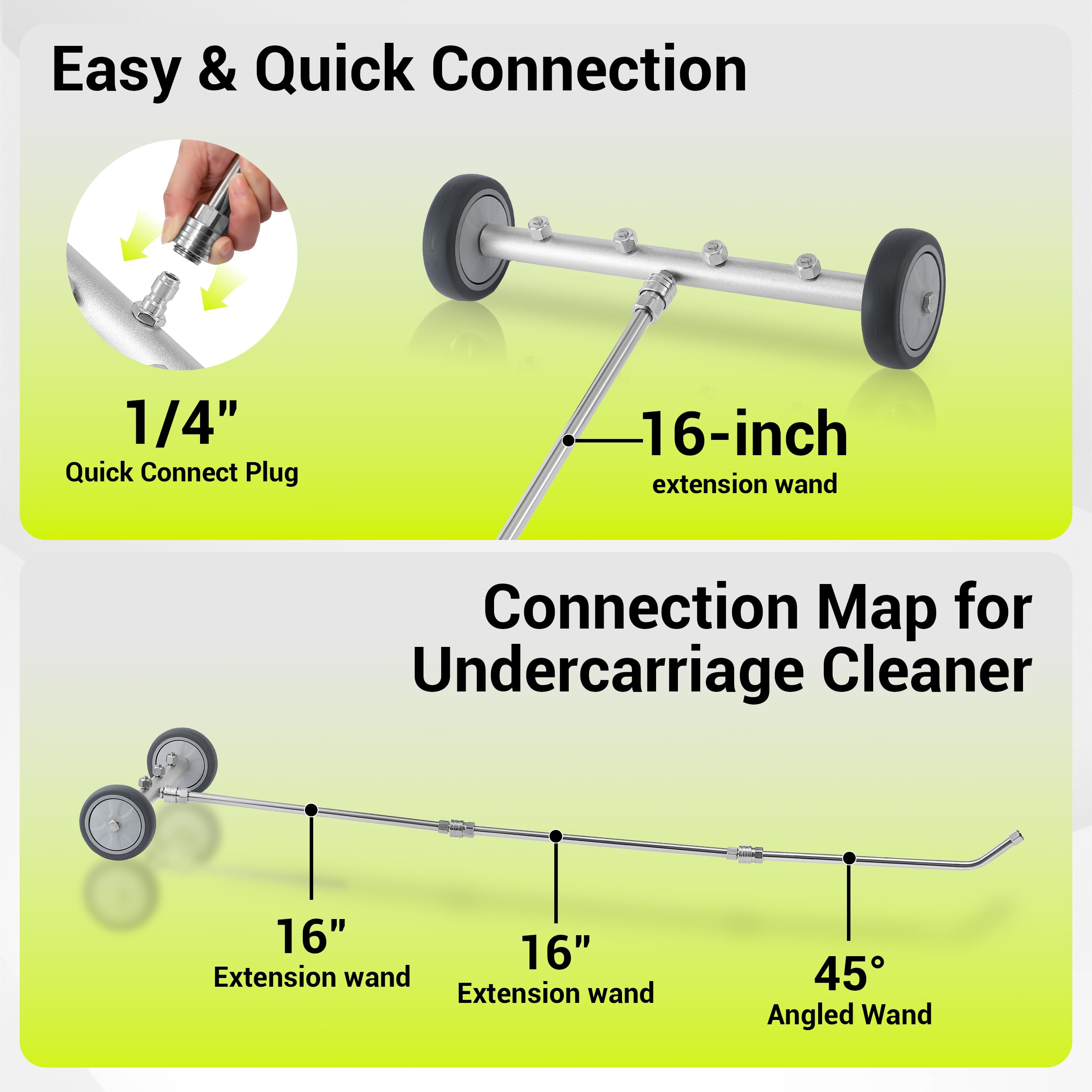 M MINGLE undercarriage washer attachment with foam spray
