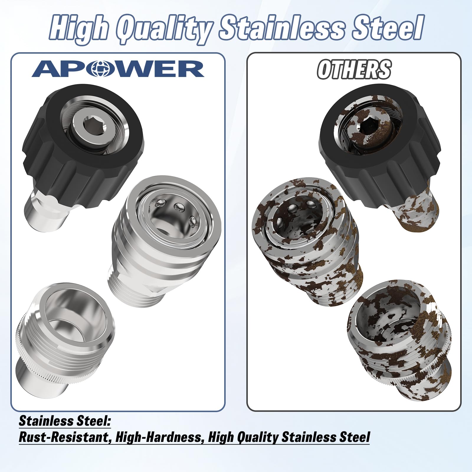 M22-14 female and 3/8" plug from APOWER kit
