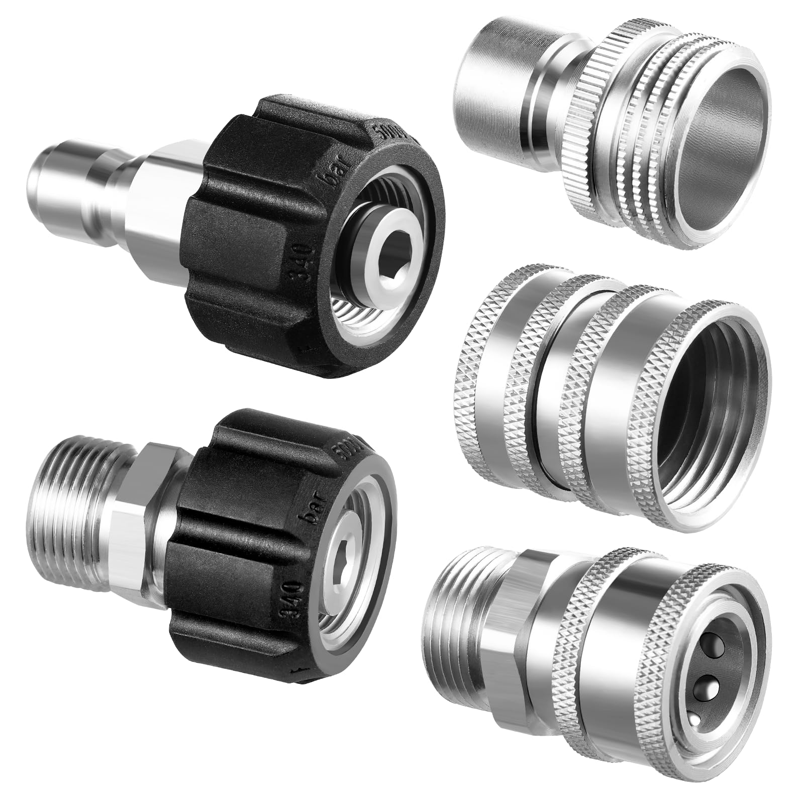 M22-14 swivel and 3/8" plug from Twinkle Star Pressure Washer Adapter Set
