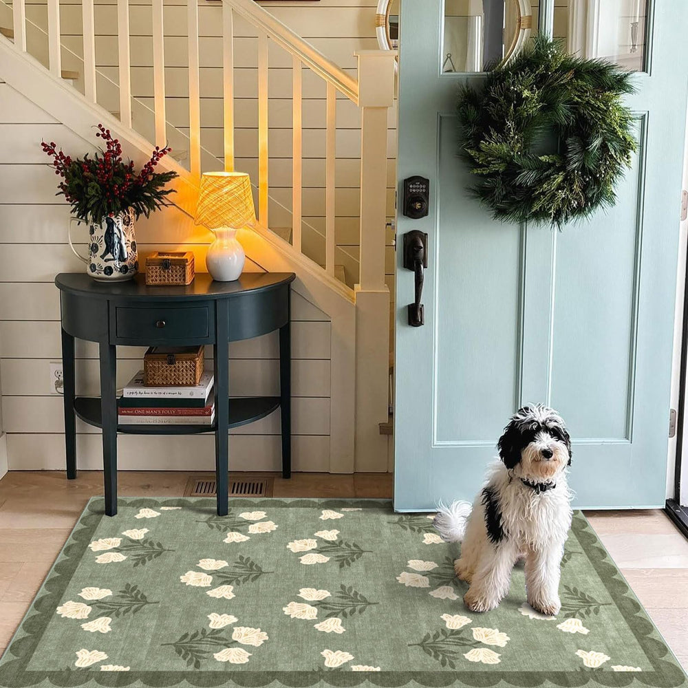 Machine washable instruction for Othilic Floral Rug