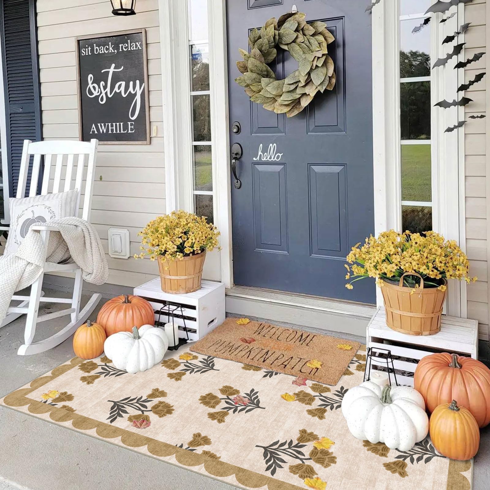 Machine washing instructions for Othilic Floral Entry Rug