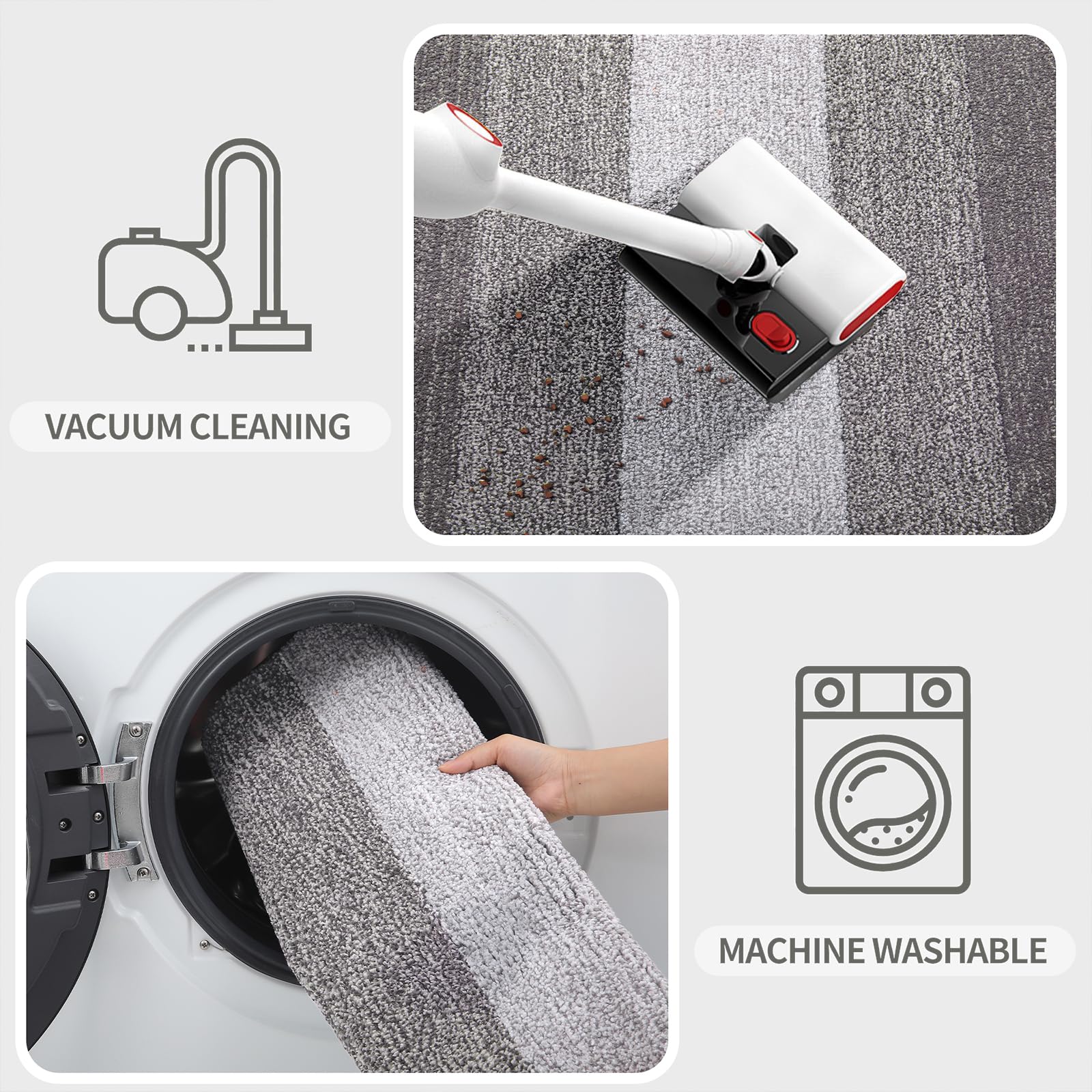 Machine washing Kitinjoy doormat in a laundry