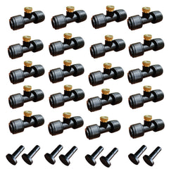 Madavoon 20 pack 1/4 inch misting nozzles kit with brass orifice