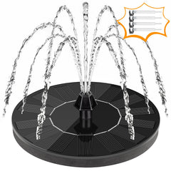 Mademax Solar Bird Bath Fountain Pump black model top view