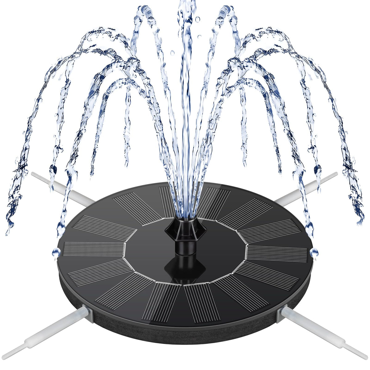 Mademax Solar Bird Bath Fountain Pump with 8 nozzles