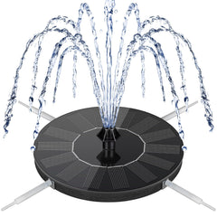 Mademax Solar Bird Bath Fountain Pump with 8 nozzles