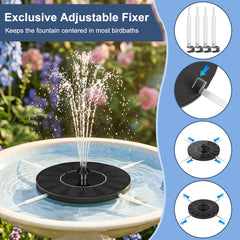 Mademax Solar Fountain multiple nozzles included