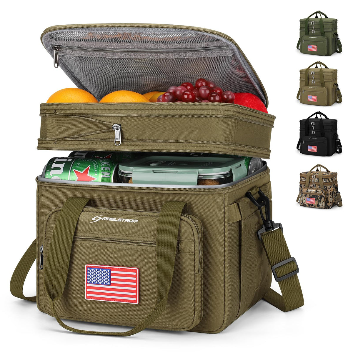 Maelstrom 23L Insulated Lunch Box front view in Khaki