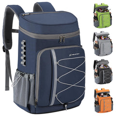 Maelstrom 50 Can Insulated Cooler Backpack front view in blue