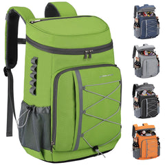 Maelstrom Insulated Cooler Backpack in green with multiple compartments