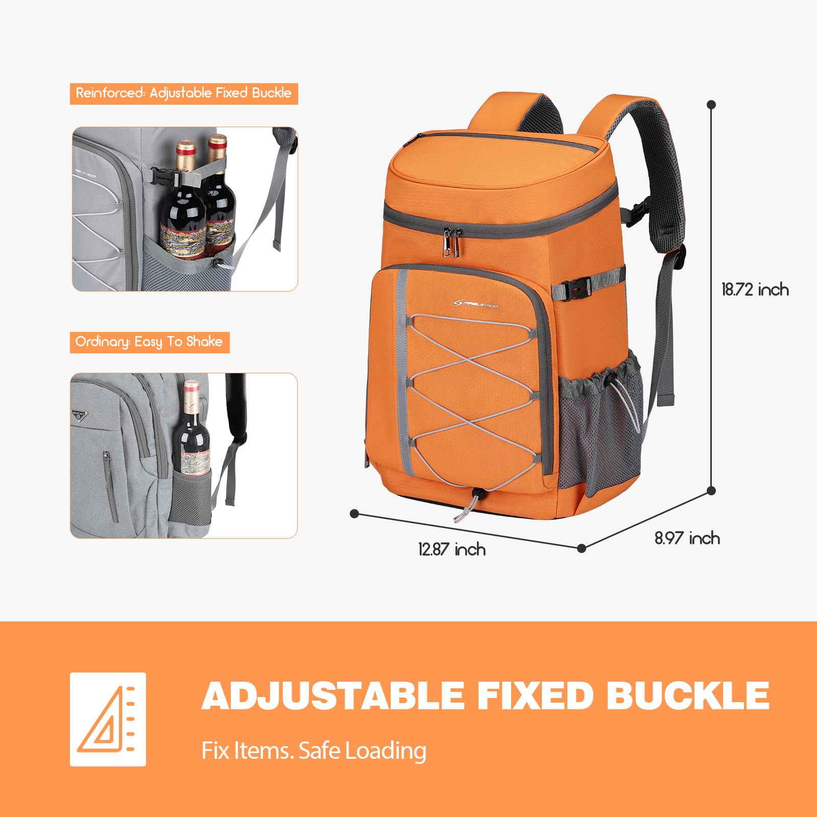 Maelstrom Insulated Cooler Backpack with filled compartments