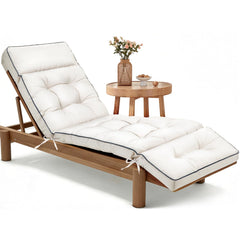 MAGIC ELEPHANT Chaise Lounge Cushion Antique White front view