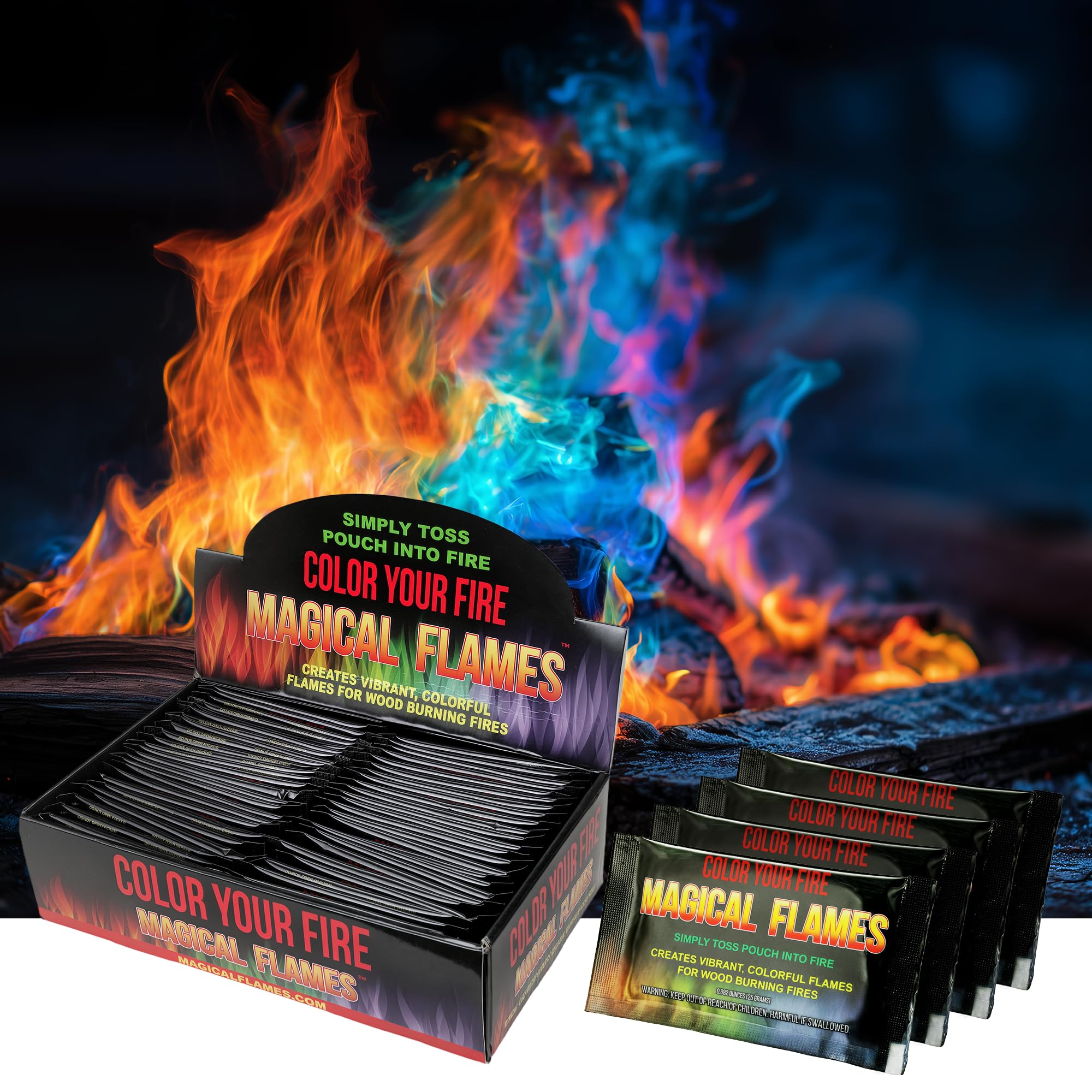 Magical Flames Fire Color Packets 50-Pack front view