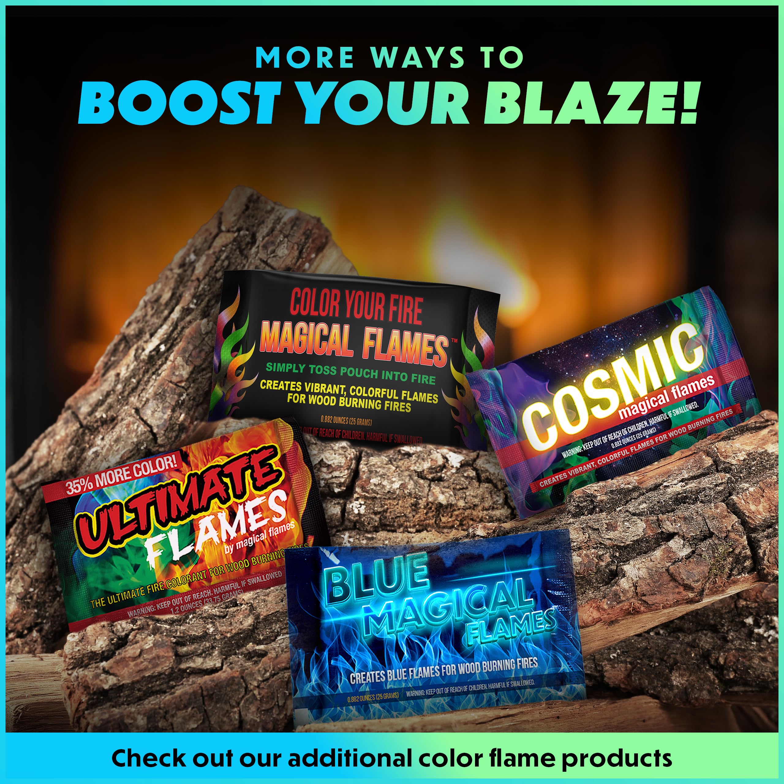 Magical Flames Fire Color Packets ready for outdoor gatherings