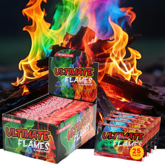 Magical Flames Fire Color Packets Ultimate 25-pack, purple powder front view