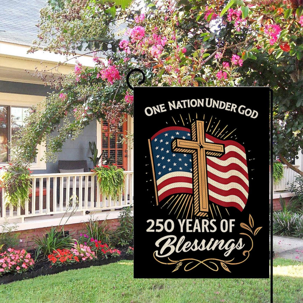 MAGJIUKE Garden Flag 250th Anniversary flag sleeve close-up