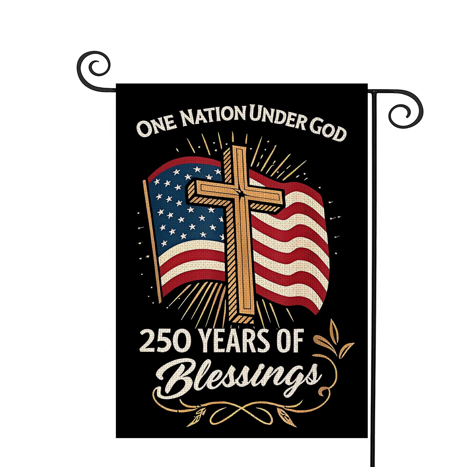 MAGJIUKE Garden Flag 250th Anniversary front view with patriotic design