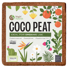 MagJo Naturals 100% Pure Coco Coir block front view