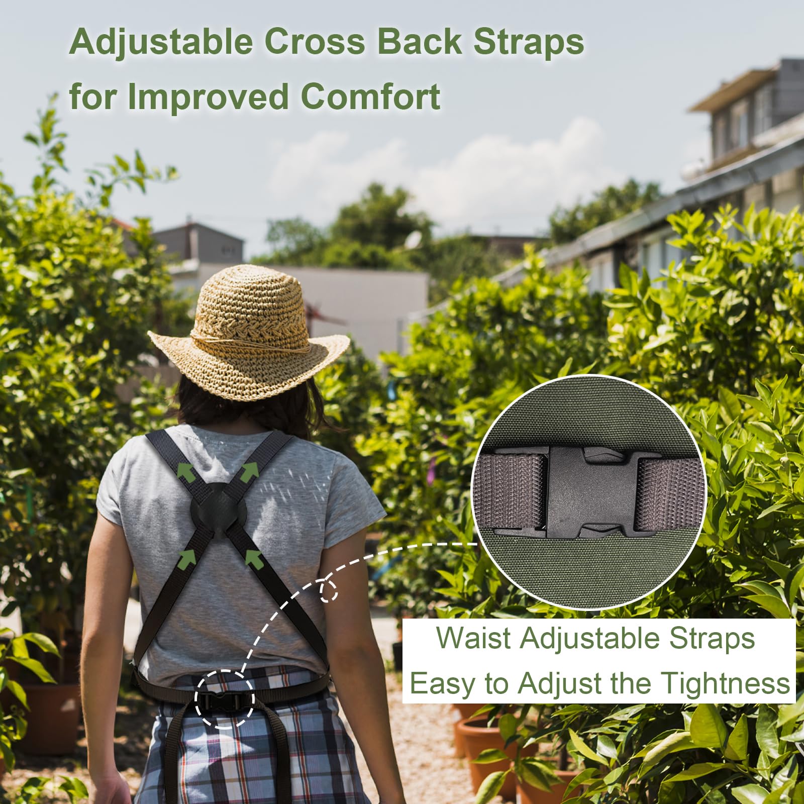 Main pocket of Cover Geny Gardening Apron with harvest