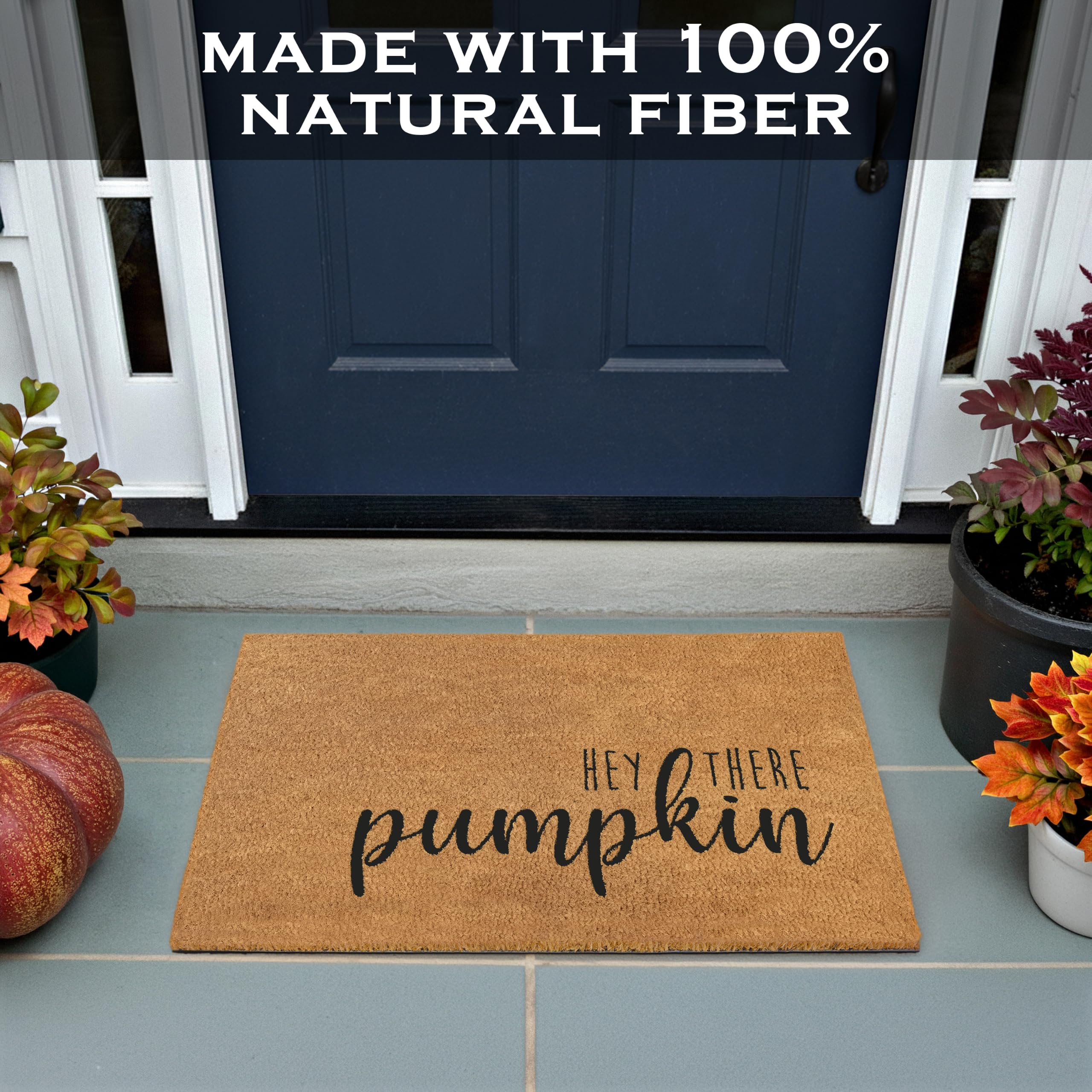 MAINEVENT doormat in a seasonal fall decor setting