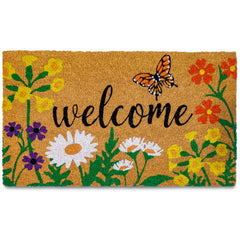 MAINEVENT Floral Doormat front view 30x17 inch