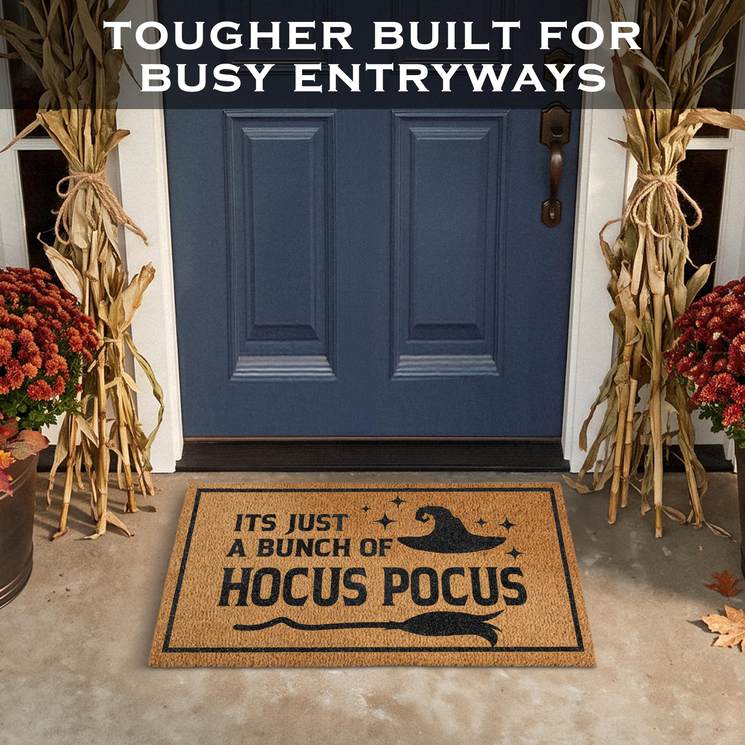 MAINEVENT Hocus Pocus Door Mat on a porch entrance