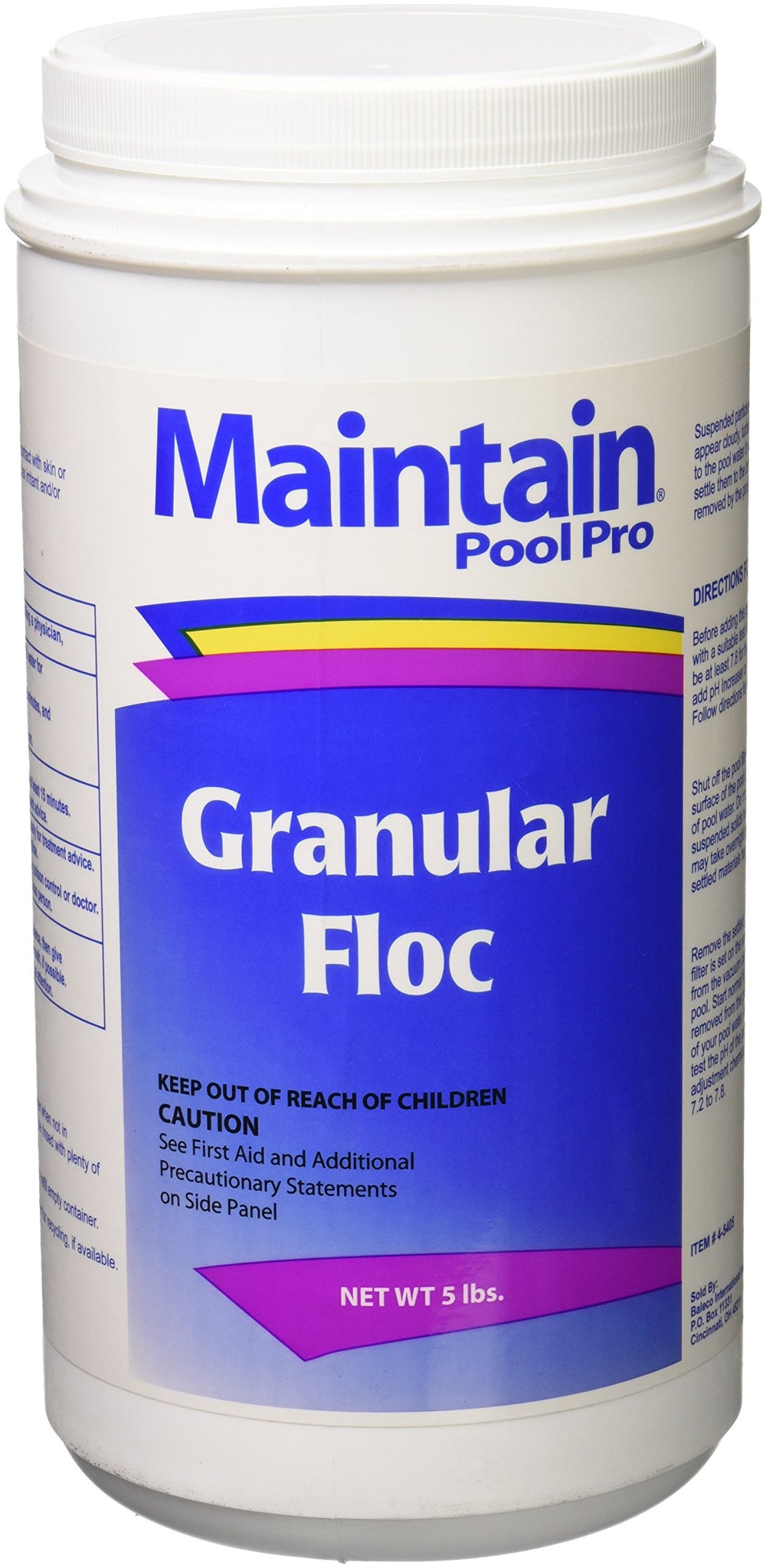 Maintain Pool Pro Granular Flocculant Pool Clarifier 5 lbs front view