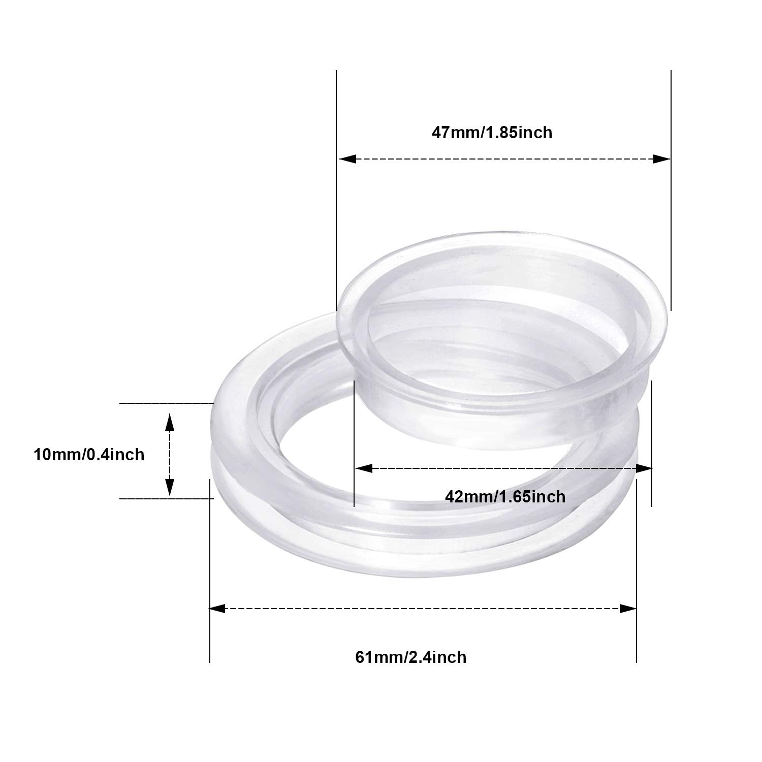 Maitys umbrella ring plug with cap in clear material
