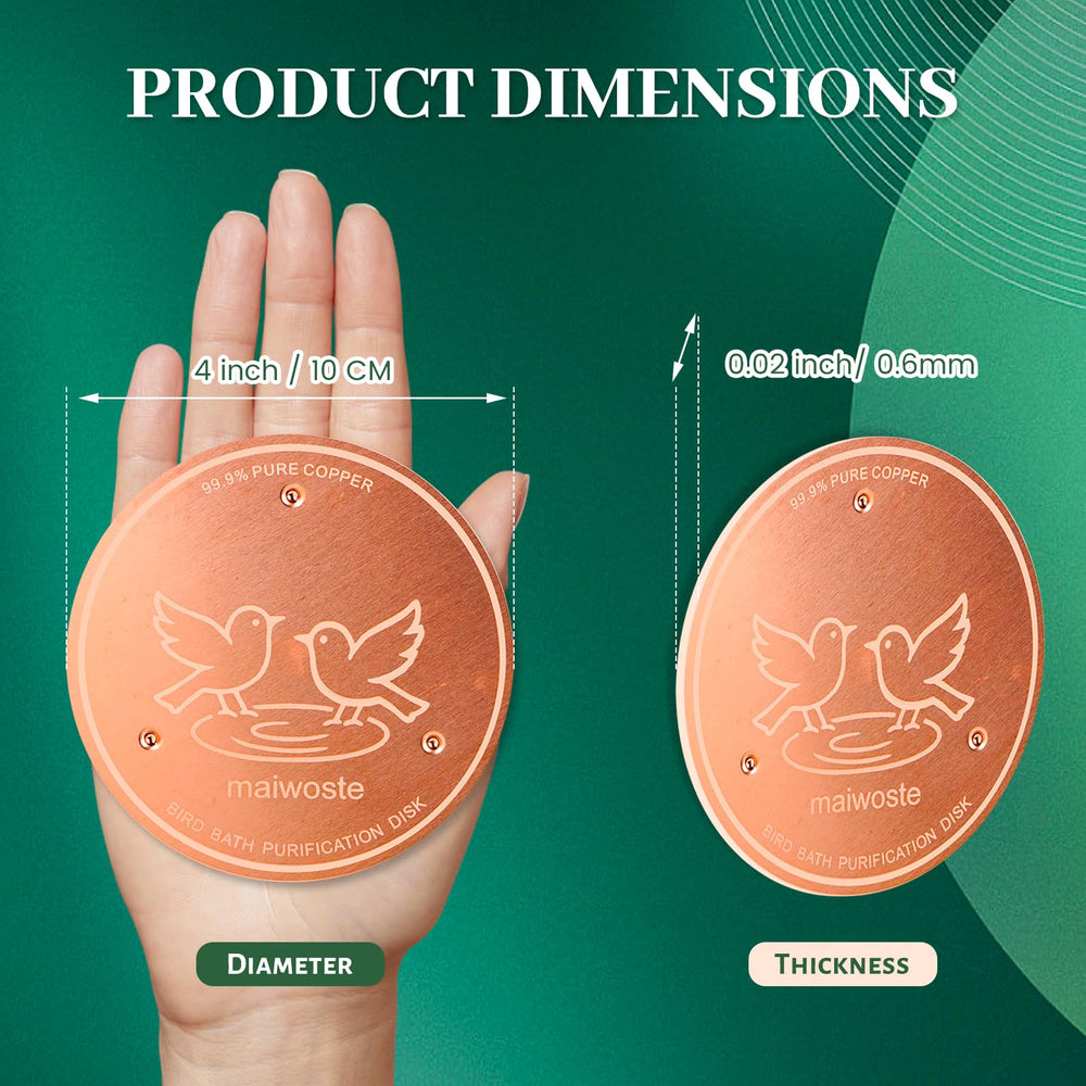 maiwoSte Copper Disk in outdoor garden setting