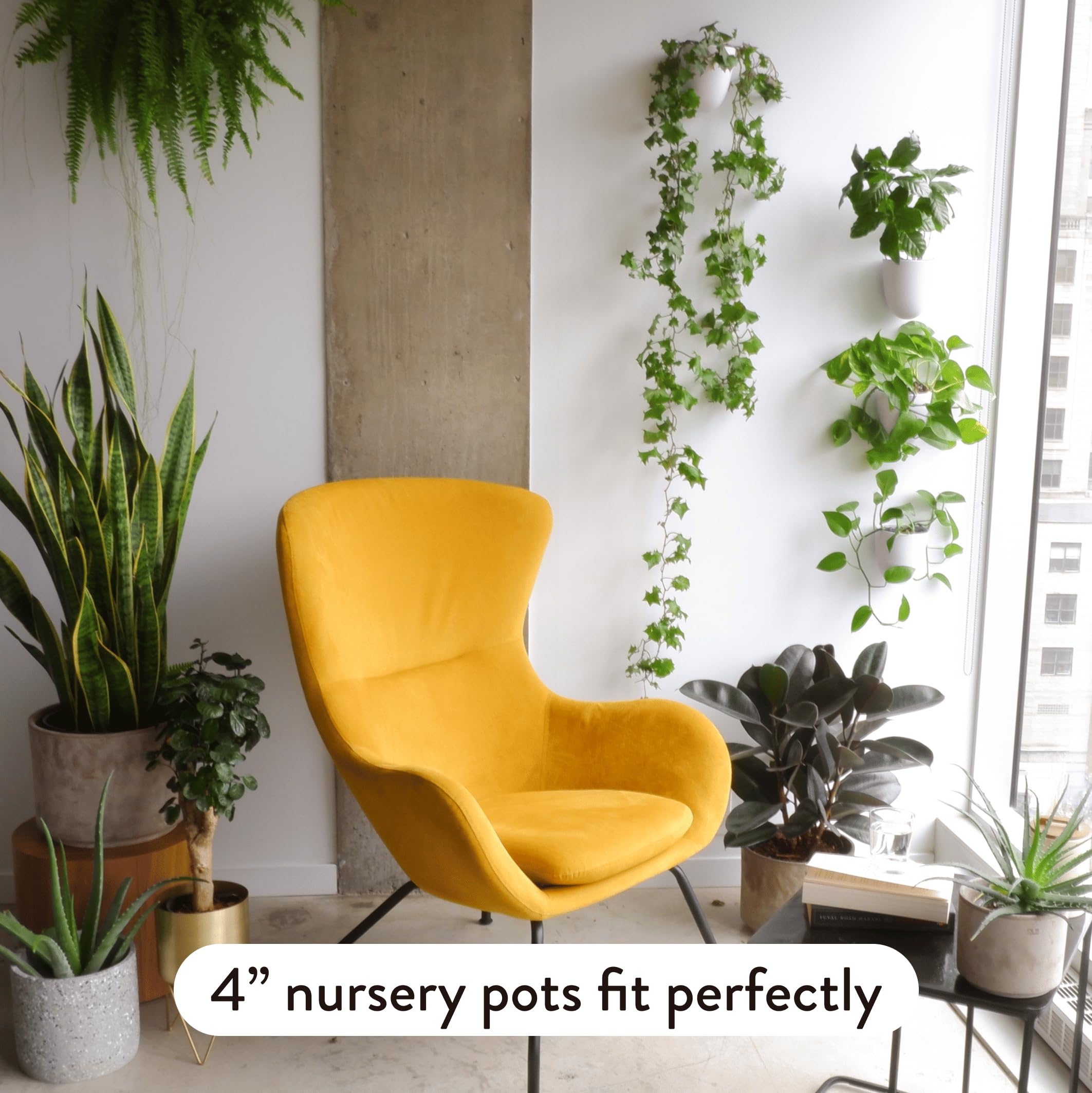Make Good planters with modern matte finish on a wall