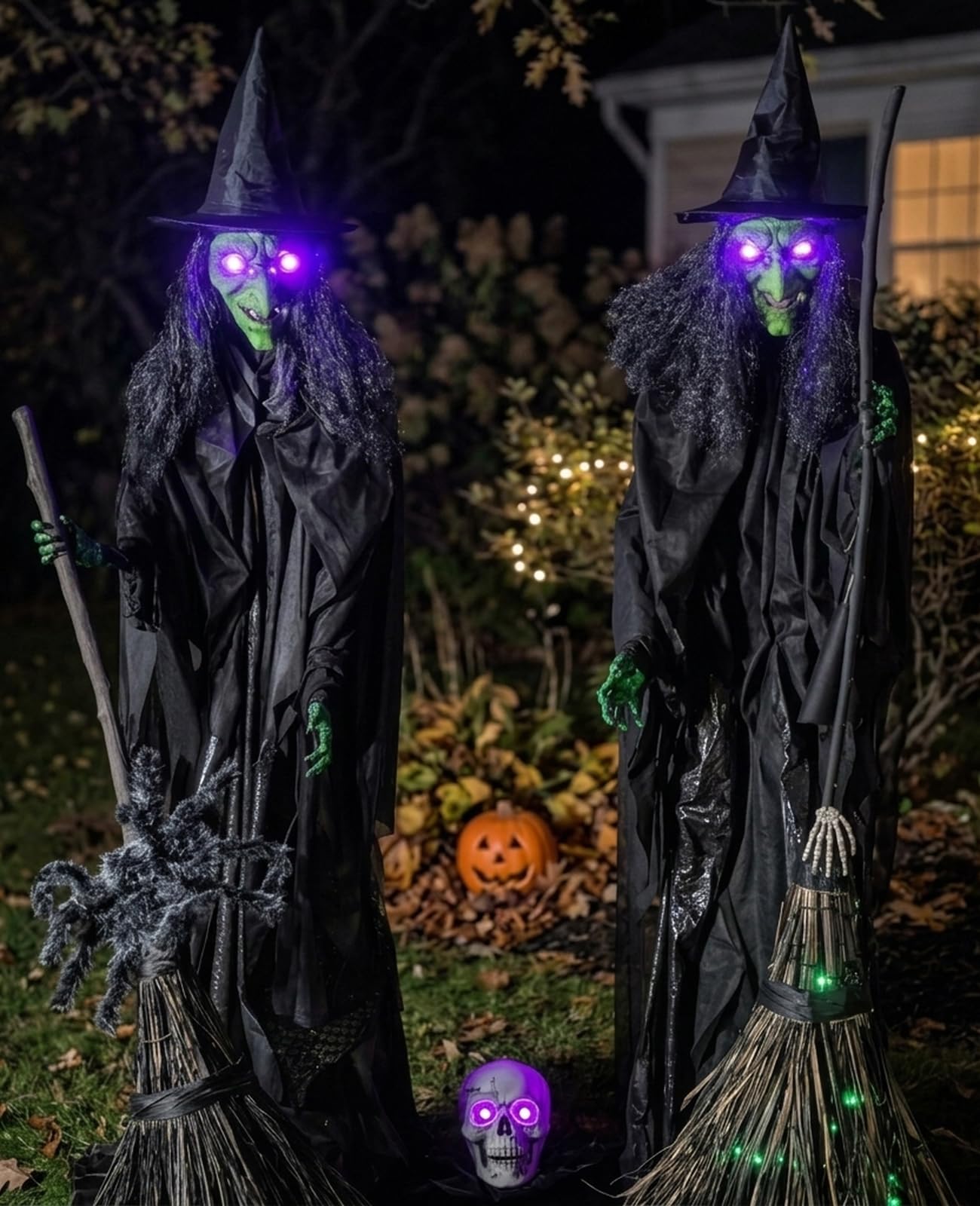 Makevivi red glowing eyes set in a pumpkin decoration