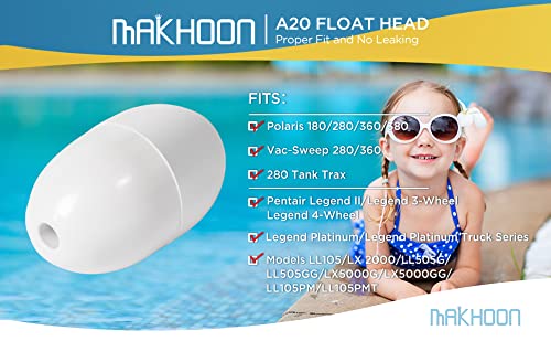 MAKHOON A20 Float Head side view, designed for pool cleaners