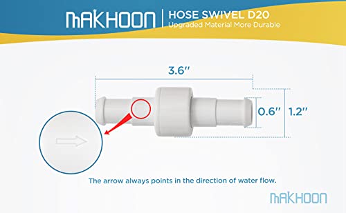 MAKHOON D20 swivel close-up showing silver finish