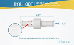 MAKHOON D20 swivel close-up showing silver finish