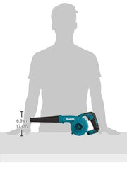 Makita DUB185Z Leaf Blower showing air volume settings