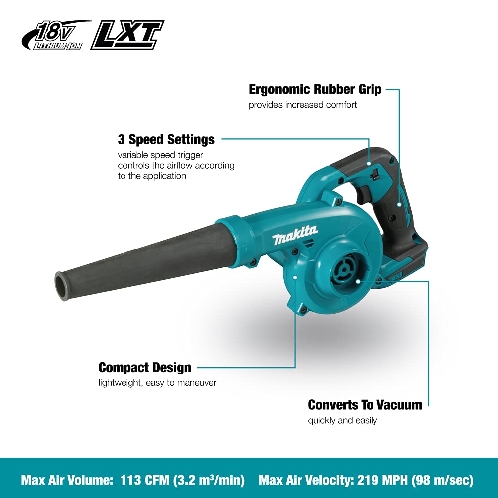 Makita DUB185Z Leaf Blower with variable speed control