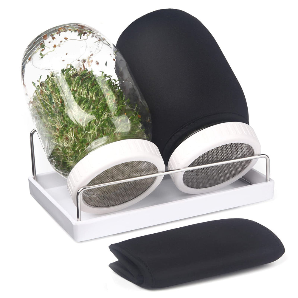 Malastar Complete Sprouting Jar Kit with 2 jars and lids