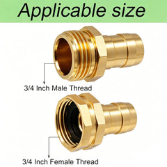 Male and female garden hose repair connectors from Triumpeek