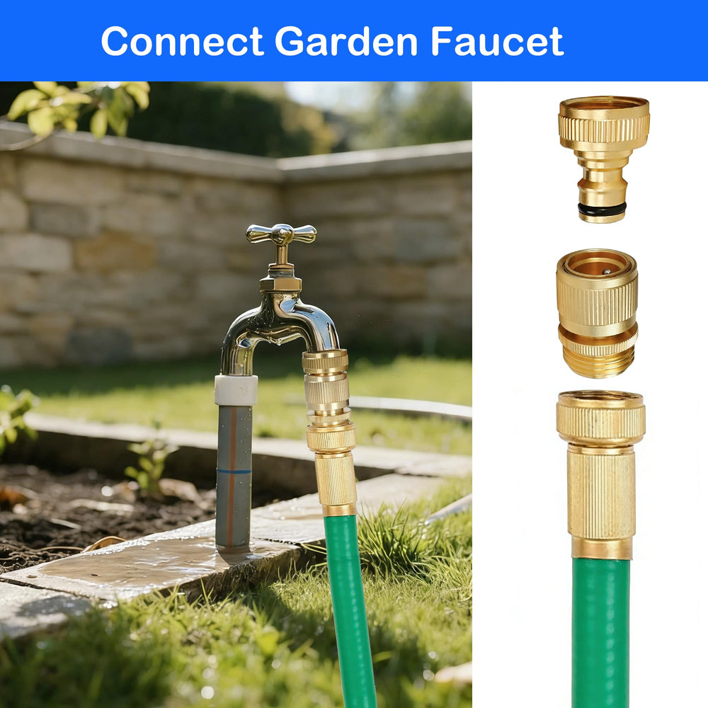 Male and female hose connectors from Hourleey set