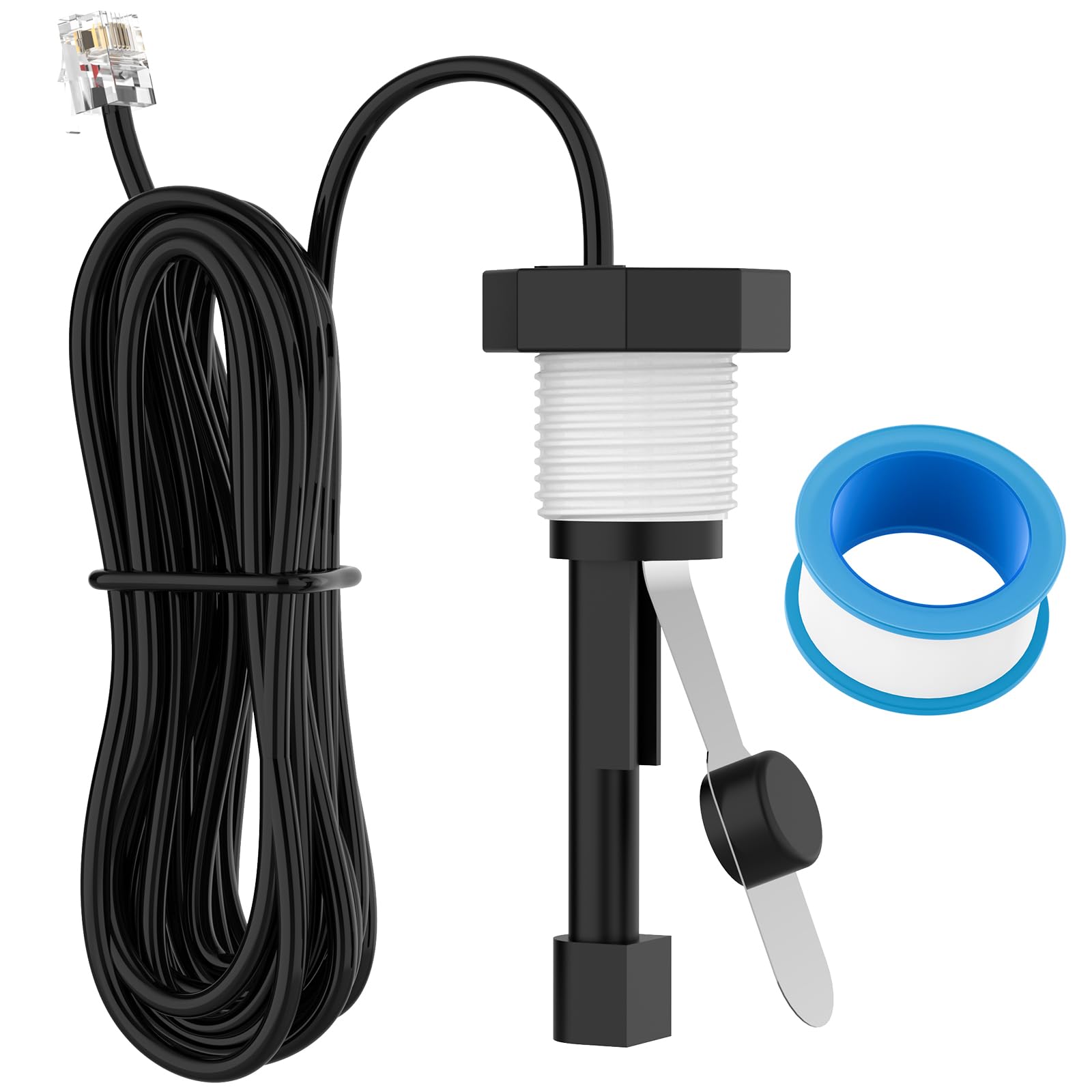 Malictele GLX-FLO-RP flow switch front view with 15ft cable