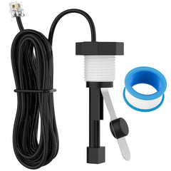Malictele GLX-FLO-RP flow switch front view with 15ft cable